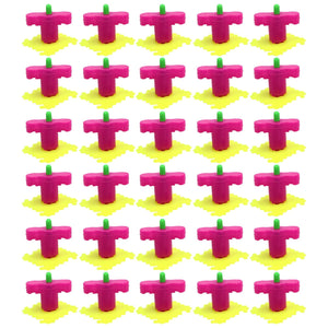 Kids' spinner launcher set, 30 toys in assorted colors
