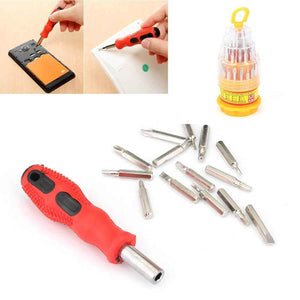 (SET OF 4PC) SCREWDRIVER SET, STEEL 31 IN 1 WITH 30 SCREWDRIVER BITS, PROFESSIONAL MAGNETIC DRIVER SET, B Grade