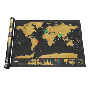 PremiumAV Scratch Off Map Interactive Vacation Poster World Travel Maps