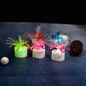 PremiumAV Fiber Optic Light, Mini Color Change LED Table Centerpieces, Light Up Candle - Pack of 12