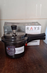 PremiumAV Aluminium Rays Black Beauty Pressure Cookers With Outer Lid (1.5 Litres / 1-Year warranty) - PremiumAV