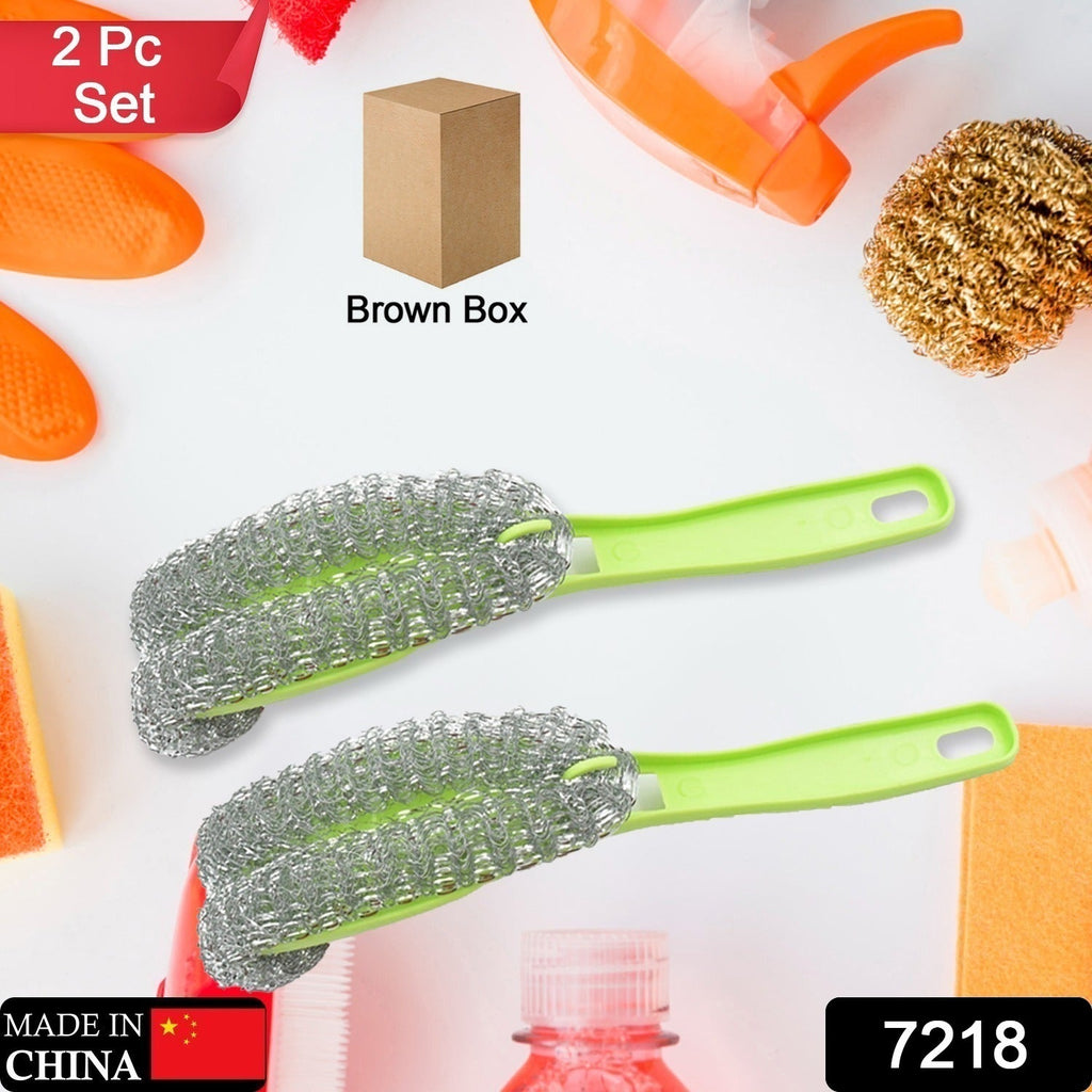 PremiumAV PremiumAV Wire Kitchen Washing Brush, Plastic Small Brush, Cleaning Brush, Bend Handle Pot Washing Brush (2 Pc) –  