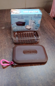 PremiumAV Bathroom & Travel Plastic Soap Box with Lid (1 Pc)  - PremiumAV