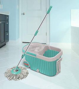 PremiumAV PremiumAV Spin Mop with Bigger Wheels and Plastic Auto Fold Handle for 360 Degree Cleaning –  