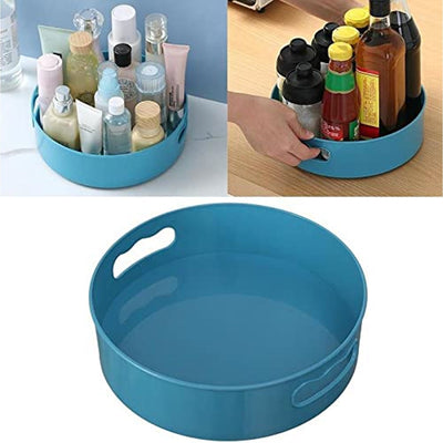 PremiumAV 360° Rotating Kitchen Organizer Trolley for Storage - Turntable Tray with Brown Box