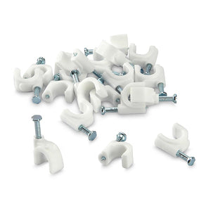 PremiumAV PremiumAV 100 Pc 6 MM Cable Clip used in all kinds of wires to make them stuck and holded in walls etc. –  