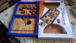 PremiumAV Fast Sling Basketball Puck Game Paced Table Desktop Battle Ice Hockey Game for Adults and Kids Parent-Child Winner Board Games Interactive T  - PremiumAV