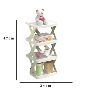 PremiumAV 4 LAYER SHOES STAND, SHOE TOWER RACK SUIT FOR SMALL SPACES, CLOSET, SMALL ENTRYWAY, EASY ASSEMBLY AND STABLE IN STRUCTURE, CORNER STORAGE CA  - PremiumAV