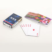 Detailed patterns on the back of Aditi's luxury playing cards.