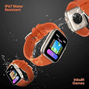 PremiumAV S9 Ultra Smart Watch Series 9, 1.99 Inch HD Display, Bluetooth Calling Smartwatch for Men & Women with Fitness Tracker, Heart Rate & Sleep Monitor, Sports Modes, Orange Strap