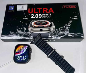 PremiumAV T10 Ultra Smart Watch for Men & Women, 2.09 Inch Infinite Display Smartwatch with Bluetooth Calling, Wireless Charging, Fitness Tracker, Heart Rate & Sleep Monitor, Sports Modes