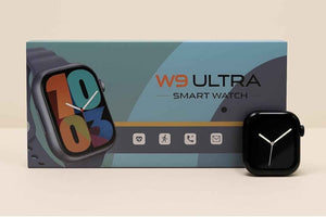 PremiumAV W9 Ultra Smart Watch for Men & Women, Bluetooth Fitness Tracker with Heart Rate & Sleep Monitor, Sports Modes, Waterproof Smartwatch with Notifications, Black, USB Charging