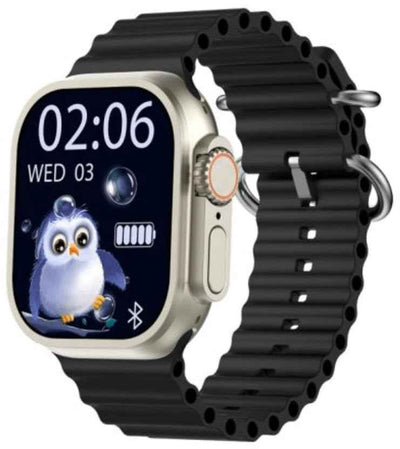 PremiumAV Ultra-2 Smart Watch for Men & Women, 2.05 Inch HD Display Smartwatch with Bluetooth Calling & Speaker, Fitness Tracker with Heart Rate & Sleep Monitor, Sports Modes, Black Strap(52mm)