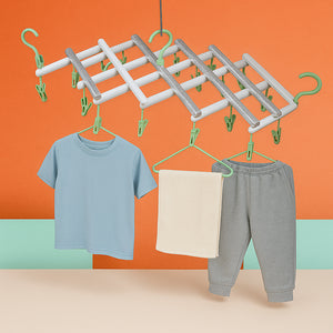 Big Adjustable Clothes Hanger, Windproof Tumble Dryer, Extendable, Socks Washing Liner, Plastic Drying Rack, Sock Hanger, Foldable Hanger, Underwear Dryer with 29 Clips