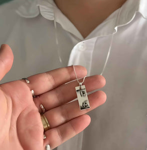 Custom Engraved Eye Pendant Necklace - Personalized Jewelry for Women | Unique Photo Pendant Gift for Birthdays & Anniversaries