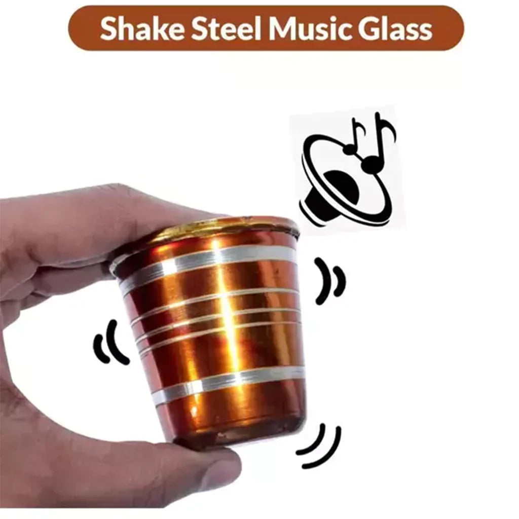 PremiumAV PremiumAV Stainless Steel Glass with Bell Sound for Kids Boys and Girls Glass Set Water/Juice Glass, Stainless Steel Baby Musical Toy Glass –  