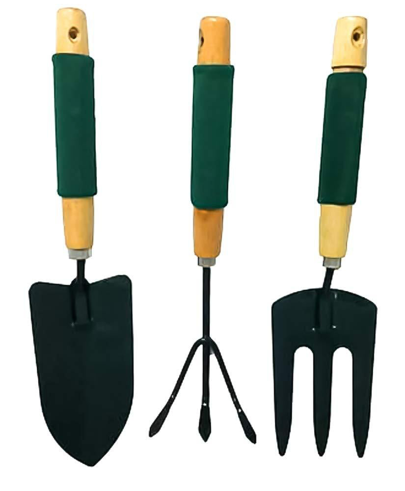 PremiumAV PremiumAV Gardening Tool Wood Handle Cultivator Trowel Forks Tool Set (3 pack) –  