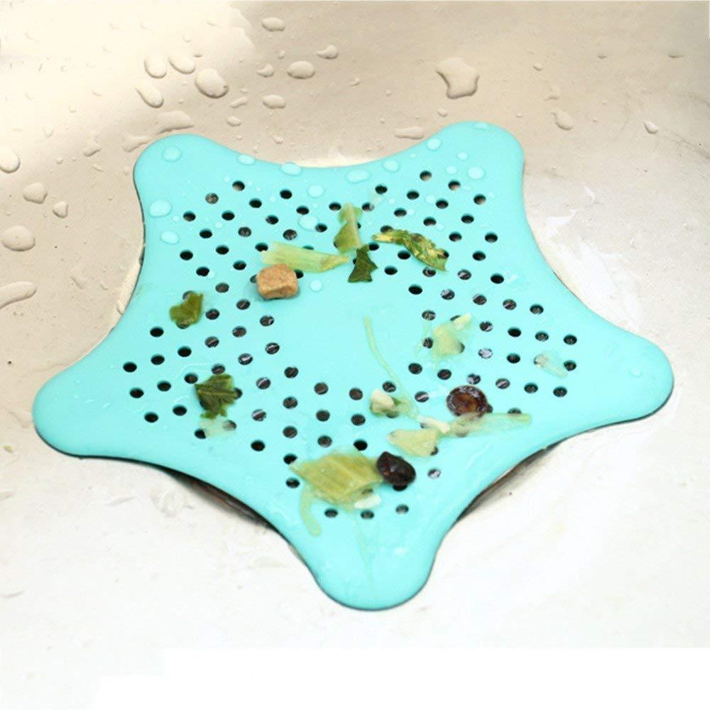 PremiumAV PremiumAV Silicone Star Shaped Sink Filter Bathroom Hair Catcher Drain Strainers for Basin –  