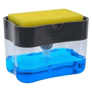 PremiumAV PremiumAV 2-in-1 Liquid Soap Dispenser on Countertop with Sponge Holder –  
