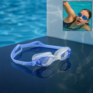 Adjustable Anti-Fog Swimming Goggles with UV Protection and Soft Silicone Strap