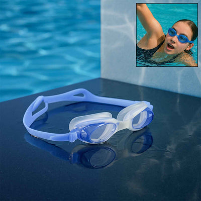 Adjustable Anti-Fog Swimming Goggles with UV Protection and Soft Silicone Strap