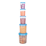 Durable, clear plastic containers for versatile kitchen use.