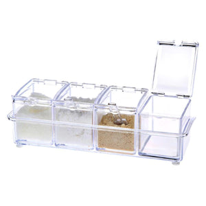 PremiumAV PremiumAV Crystal Seasoning Acrylic Box Pepper Salt Spice Rack –  