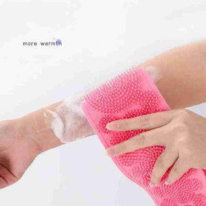 Eco-Friendly Silicone Shower Brush & Back Scrubber Towel  - PremiumAV