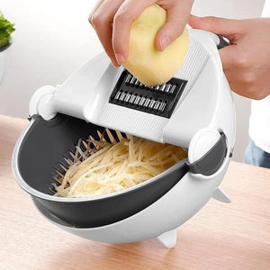 PremiumAV PremiumAV 10 in 1 Multifunctional Vegetable Fruits Cutter / Slicer Shredder with Rotating Drain Basket –  
