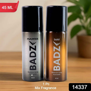 BADZ Long-Lasting Premium Deodorant Body Spray for Men (1 Pc / Mixed Fragrance / 45 ML)