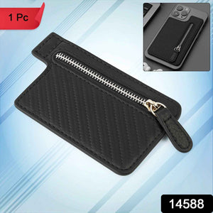 Black Adhesive Card phone Holder, Card Wallet Phone Attachment (1 Pc)