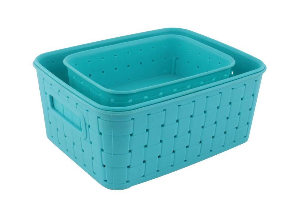 PremiumAV PremiumAV Smart Baskets for Storage(Set of 3) Sky Blue –  