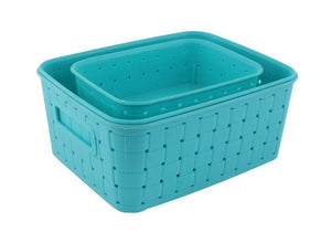 PremiumAV PremiumAV Smart Baskets for Storage(Set of 3) Sky Blue –  