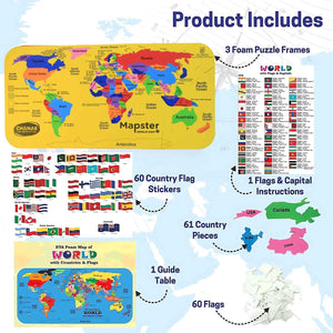 Aditi Mapster World Map EVA Foam Puzzle Set