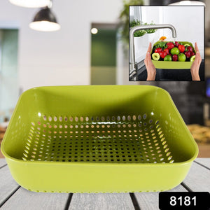 PremiumAV Multipurpose Small Plastic Kitchen Basket, Vegetables and Fruits Washing, Basket (20x17 Cm)  - PremiumAV