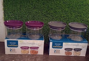 PremiumAV Air Tight & Unbreakable Kitchen Jar Set Food Storage Containers for Dry Fruits, Spices, Snacks, Pulses (2 Pcs Set)  - PremiumAV