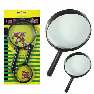 PremiumAV Magnifying glass Lens - reading aid made of glass - real glass magnifying glass that can be used on both sides - glass breakage-proof magnif