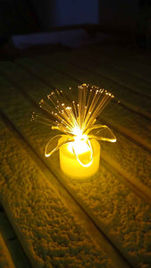 PremiumAV Fiber Optic Light, Mini Color Change LED Table Centerpieces, Light Up Candle - Pack of 12