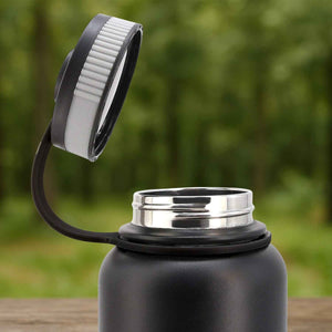 Black Stainless Steel Double Wall Vacuum-Insulated Drink Water Bottle (1000 ML)