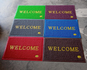 PremiumAV Welcome Door Mat for Home Entrance Outdoor Mat Anti Slip Heavy Duty and Waterproof | Easy to Clean for Entry For Bedroom, Living Room (23x15  - PremiumAV