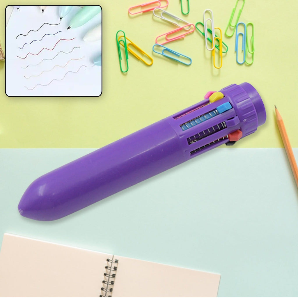 PremiumAV PremiumAV Kids 10-in-1 Color Pens Ballpoint Pen Set for Kids Cartoon Head Writing Pen for School Office Stationary Kit, Teddy Bear (1 Pc) –  