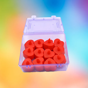 Battery-operated LED candles with heart shape design