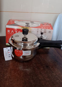 PremiumAV Stainless Steel Rays Fusion Pressure Cookers With Outer Lid (2.5 Litres / 5-Year warranty) - PremiumAV