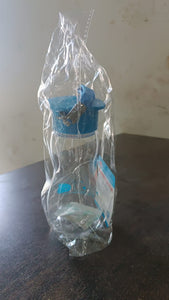 PremiumAV Transparent Travel Portable Water Bottle with Carry Straps (280 ML / 1 Pc) - PremiumAV