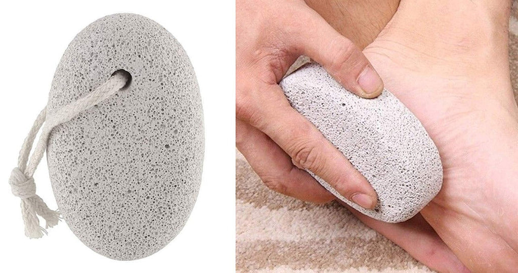 Oval shape foot scrubber stone for heels and feet