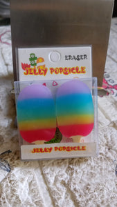 PremiumAV Jelly Popsicle Erasers  Cute & Fancy Mini Erasers for Kids (2 Pc Set, Mix Design)  - PremiumAV