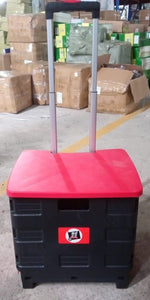 PremiumAV Foldable Shopping Grocery Trolley / Cart Travel Portable Food Basket (1 Pc) - PremiumAV