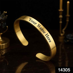 Customized / Personalized Stylish Kada Bracelets (1 Pc / Golden)