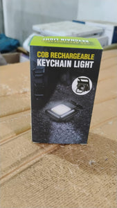 Mini Rechargeable Keychain Flashlight - 4 Light Modes with Folding Bracket & Magnetic Base