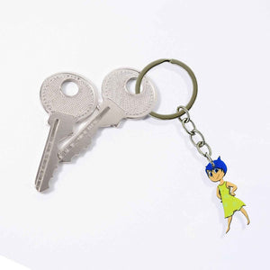 Cartoon Character Soft PVC Keychain with Haired Girl Design (1 Pc)